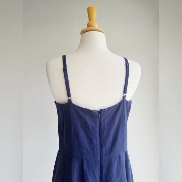 J. CREW FACTORY Tie-Front Jumpsuit in Linen-Cotton Size 10 - Picture 6 of 7